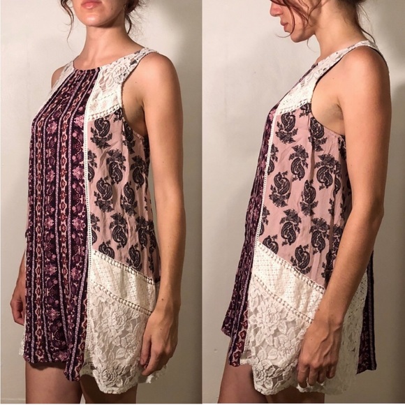 💗Altar’d State Paisley Crochet Lace Shift Dress - Picture 1 of 4